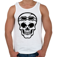 PRINTFASHION Motoros koponya - Férfi atléta - Fehér