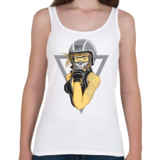 PRINTFASHION Motoros lány - Női atléta - Fehér női trikó