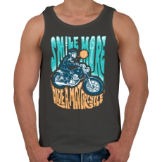 PRINTFASHION Motoros mosoly - Férfi atléta - Sötétszürke