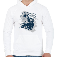 PRINTFASHION Motoros nő  - Férfi kapucnis pulóver - Fehér férfi pulóver, kardigán