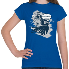 PRINTFASHION Motoros nő  - Női póló - Királykék