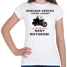 PRINTFASHION MOTOROS - Női póló - Fehér női póló