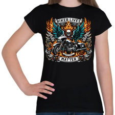 PRINTFASHION Motoros - Női póló - Fekete női póló