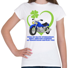 PRINTFASHION Motoros őrangyal - Női póló - Fehér női póló