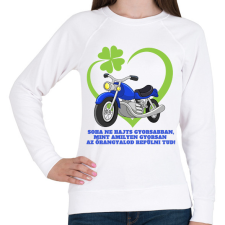 PRINTFASHION Motoros őrangyal - Női pulóver - Fehér női pulóver, kardigán