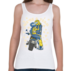 PRINTFASHION Motoros pár - Női atléta - Fehér