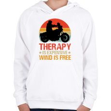 PRINTFASHION motoros póló - Gyerek kapucnis pulóver - Fehér