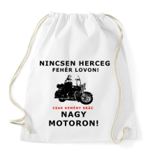 PRINTFASHION MOTOROS - Sportzsák, Tornazsák - Fehér tornazsák