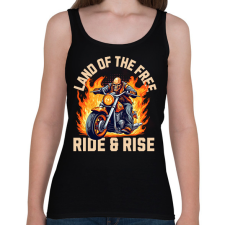 PRINTFASHION Motoros szabadság - Női atléta - Fekete női trikó