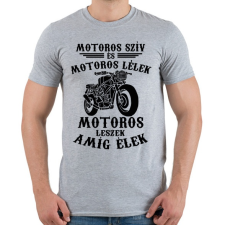 PRINTFASHION Motoros szív, motoros lélek... - Férfi póló - Sport szürke férfi póló