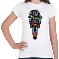 PRINTFASHION Motoros Télapó - Női póló - Fehér női póló