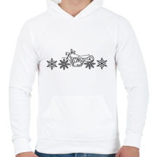 PRINTFASHION motoros téli - Férfi kapucnis pulóver - Fehér férfi pulóver, kardigán