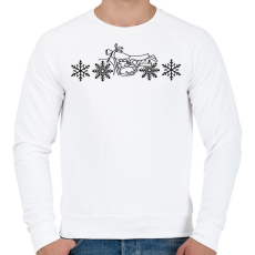 PRINTFASHION motoros téli - Férfi pulóver - Fehér