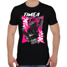 PRINTFASHION motoros Timea - Férfi póló - Fekete