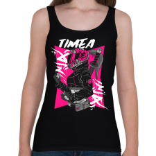 PRINTFASHION motoros Timea - Női atléta - Fekete női trikó