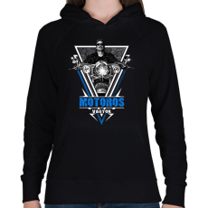 PRINTFASHION Motoros vagyok 2 - Női kapucnis pulóver - Fekete