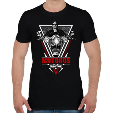 PRINTFASHION Motoros vagyok - Férfi póló - Fekete férfi póló