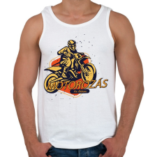 PRINTFASHION Motorozás az életem - Férfi atléta - Fehér atléta, trikó