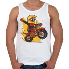 PRINTFASHION Motorozás - Férfi atléta - Fehér