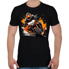 PRINTFASHION Motorozás  - Férfi póló - Fekete