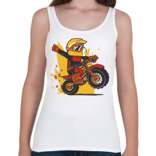 PRINTFASHION Motorozás - Női atléta - Fehér női trikó