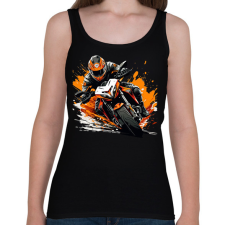 PRINTFASHION Motorozás  - Női atléta - Fekete női trikó