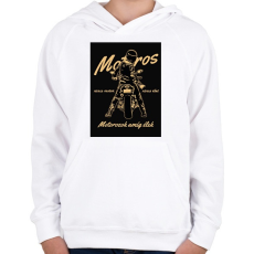 PRINTFASHION Motorozok amíg élek - Gyerek kapucnis pulóver - Fehér