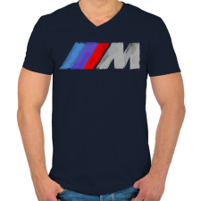 PRINTFASHION Motorsports - Férfi V-nyakú póló - Sötétkék férfi póló