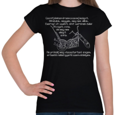 PRINTFASHION motorsvers - Női póló - Fekete