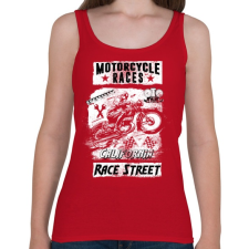 PRINTFASHION Motorverseny - Női atléta - Cseresznyepiros női trikó