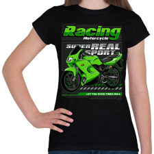PRINTFASHION Motorverseny - Női póló - Fekete női póló
