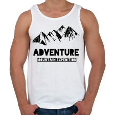 PRINTFASHION Mountain adventure - Férfi atléta - Fehér atléta, trikó