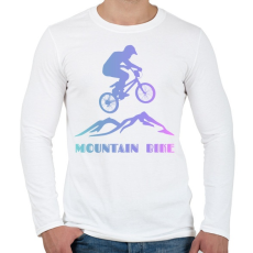 PRINTFASHION mountain bike - Férfi hosszú ujjú póló - Fehér