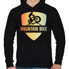 PRINTFASHION MOUNTAIN BIKE - Férfi kapucnis pulóver - Fekete férfi pulóver, kardigán