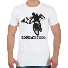 PRINTFASHION MOUNTAIN BIKE - Férfi póló - Fehér