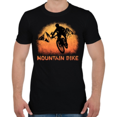 PRINTFASHION MOUNTAIN BIKE - Férfi póló - Fekete