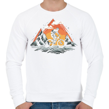 PRINTFASHION Mountain bike - Férfi pulóver - Fehér férfi pulóver, kardigán