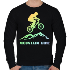 PRINTFASHION mountain bike  - Férfi pulóver - Fekete