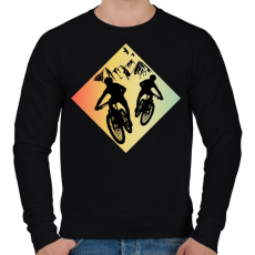 PRINTFASHION MOUNTAIN BIKE - Férfi pulóver - Fekete