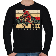 PRINTFASHION Mountain Bike kaland sötét alaphoz - Férfi pulóver - Fekete férfi pulóver, kardigán