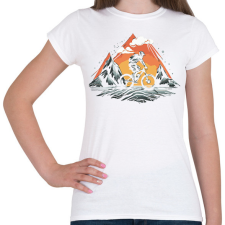 PRINTFASHION Mountain bike - Női póló - Fehér női póló