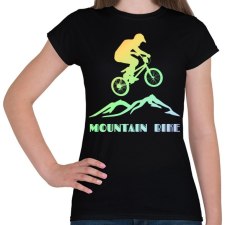 PRINTFASHION mountain bike  - Női póló - Fekete női póló