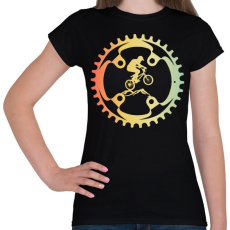PRINTFASHION MOUNTAIN BIKE - Női póló - Fekete