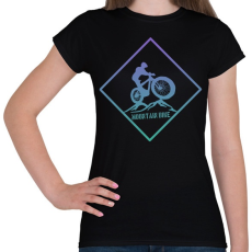 PRINTFASHION MOUNTAIN BIKE - Női póló - Fekete