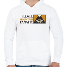 PRINTFASHION MOUNTAIN FANATIC - Férfi kapucnis pulóver - Fehér férfi pulóver, kardigán