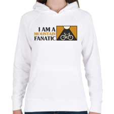 PRINTFASHION MOUNTAIN FANATIC - Női kapucnis pulóver - Fehér női pulóver, kardigán