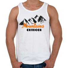 PRINTFASHION Mountain  - Férfi atléta - Fehér