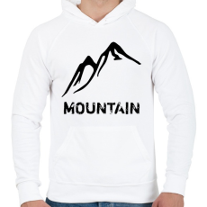 PRINTFASHION Mountain  - Férfi kapucnis pulóver - Fehér