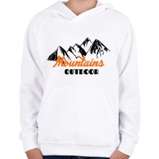 PRINTFASHION Mountain  - Gyerek kapucnis pulóver - Fehér gyerek pulóver, kardigán