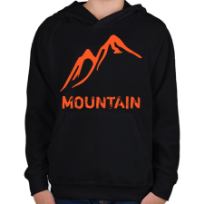 PRINTFASHION Mountain  - Gyerek kapucnis pulóver - Fekete gyerek pulóver, kardigán